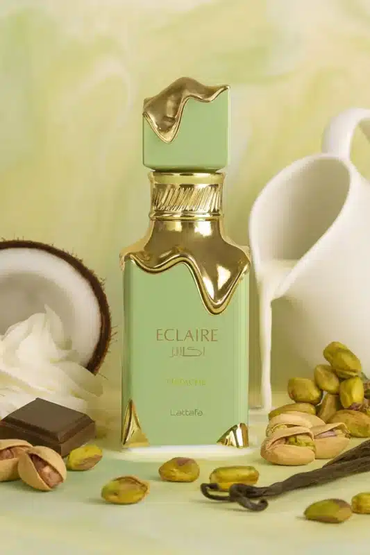 lattafa eclaire pistache fragrance promo